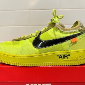 Nike Air Force 1 Low Off White Volt Size 10 AO 4606-700